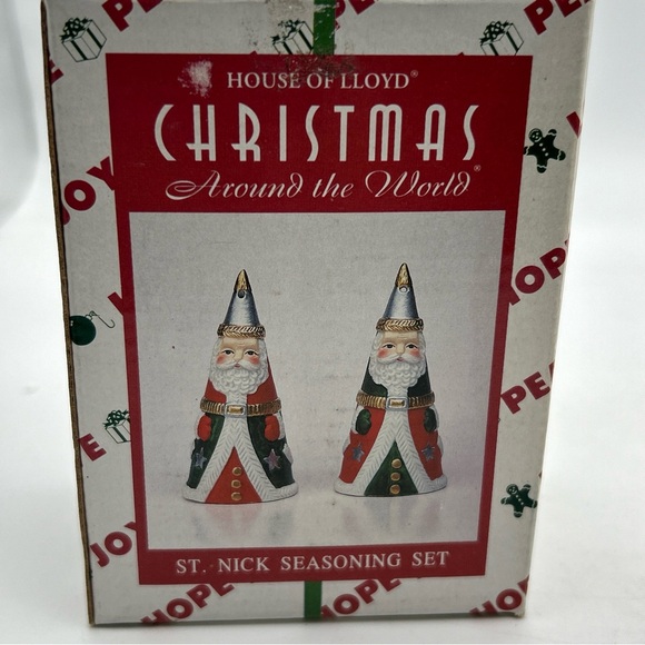 House of Lloyd Christmas Around the World St. Nick Seasoning Set Salt Pepper NOS - Picture 2 of 11